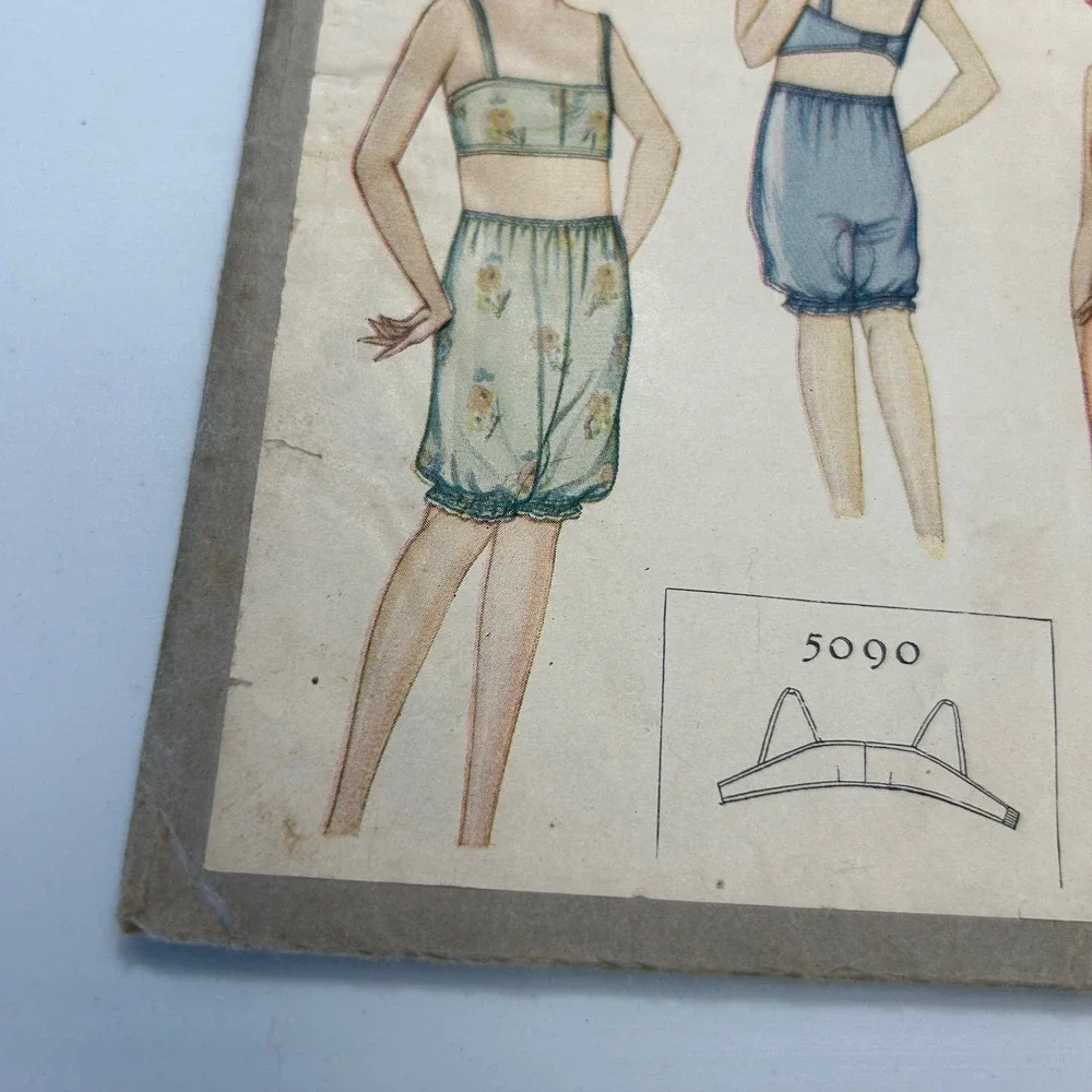 McCall Antique Early 1900's Pattern #5090 Ladies Underwear Set Size 38 HTF RARE‎